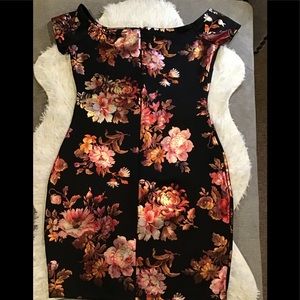 Privy Privately Privileged Floral BodyCon Off Shoulder Dress With Open M…